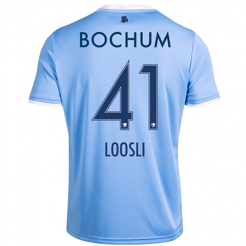Danxen Kinder Noah Loosli #41 Himmelblau Auswärtstrikot Trikot 2024/25 T-Shirt