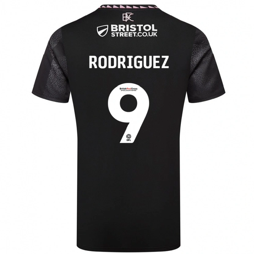 Danxen Kinder Jay Rodríguez #9 Schwarz Auswärtstrikot Trikot 2024/25 T-Shirt