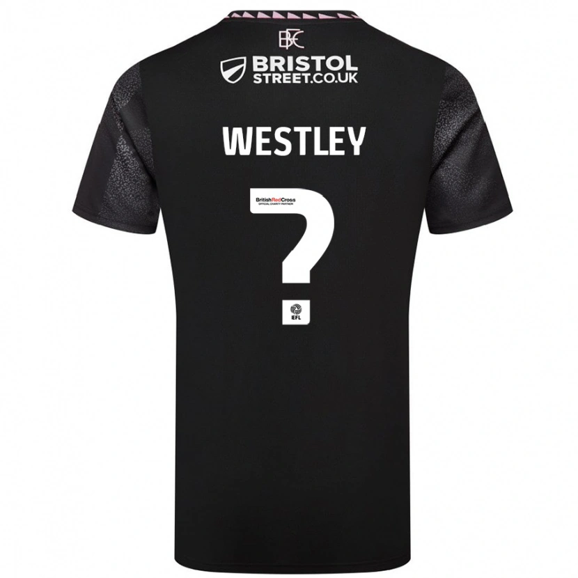 Danxen Kinder Joe Westley #0 Schwarz Auswärtstrikot Trikot 2024/25 T-Shirt