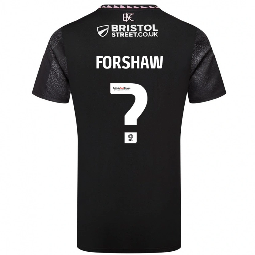 Danxen Kinder Lewis Forshaw #0 Schwarz Auswärtstrikot Trikot 2024/25 T-Shirt