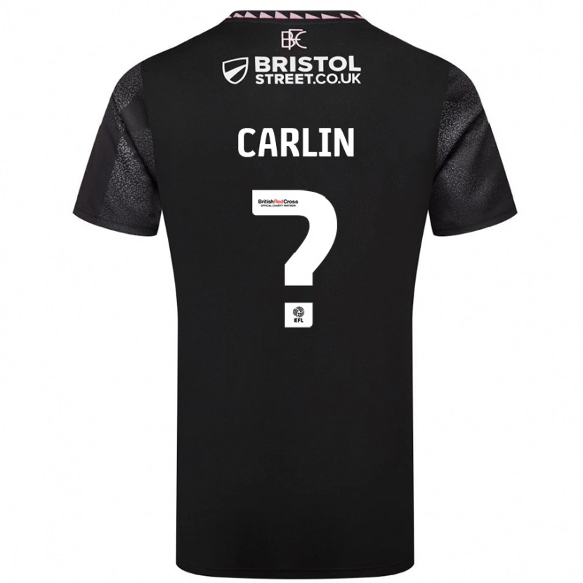 Danxen Kinder Logan Carlin #0 Schwarz Auswärtstrikot Trikot 2024/25 T-Shirt