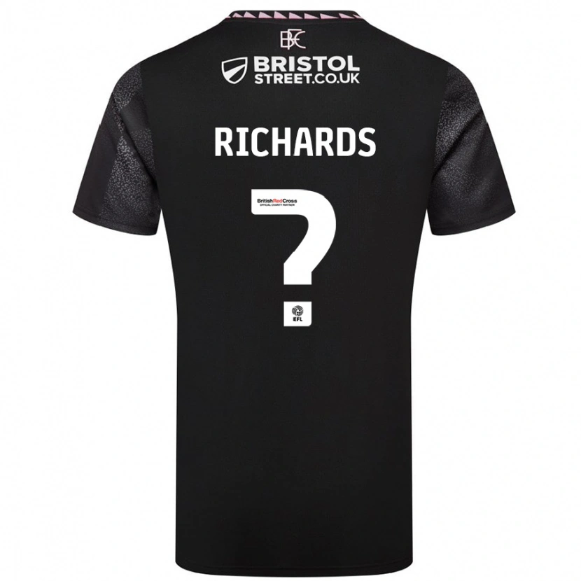 Danxen Kinder Jade Richards #0 Schwarz Auswärtstrikot Trikot 2024/25 T-Shirt