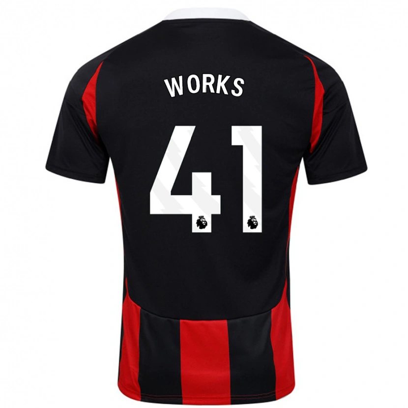 Danxen Kinder Terrell Works #41 Schwarz Rot Auswärtstrikot Trikot 2024/25 T-Shirt