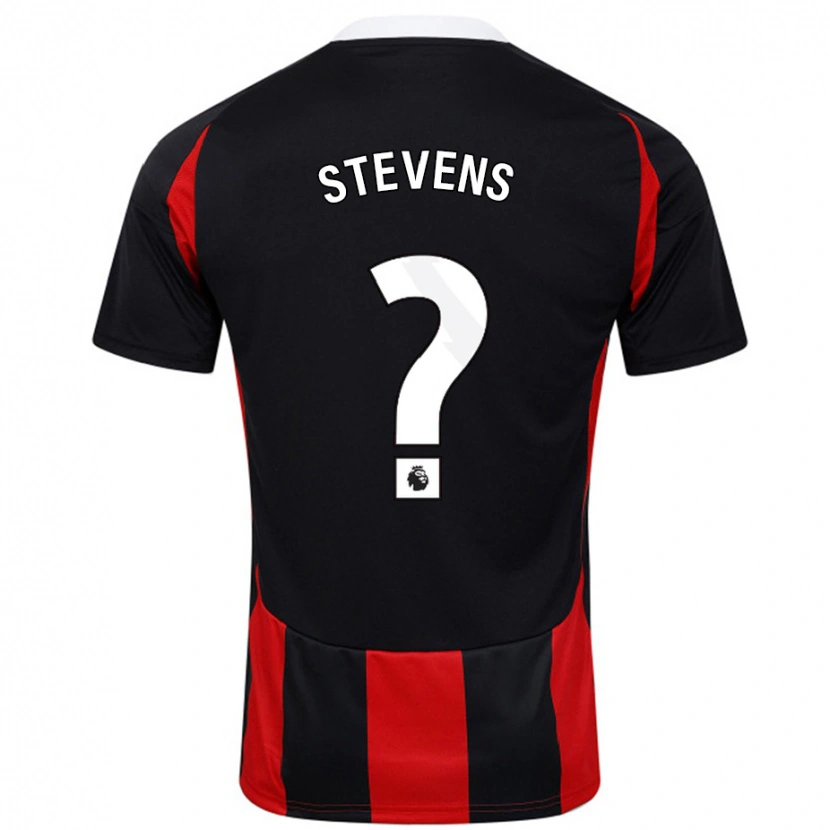 Danxen Kinder Lily Stevens #0 Schwarz Rot Auswärtstrikot Trikot 2024/25 T-Shirt