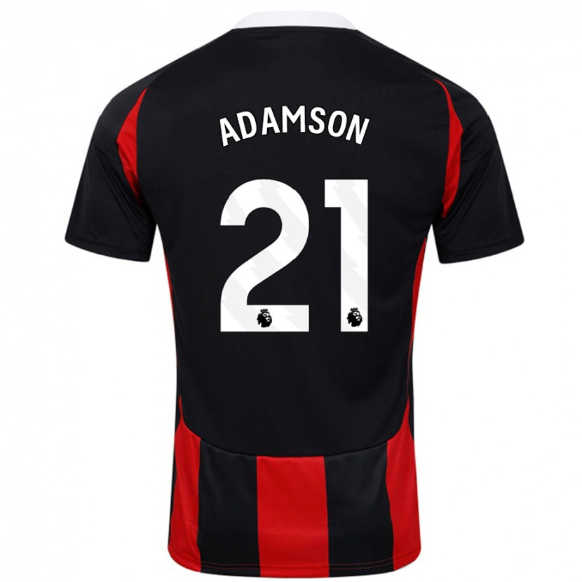 Danxen Kinder Sasha Adamson #21 Schwarz Rot Auswärtstrikot Trikot 2024/25 T-Shirt