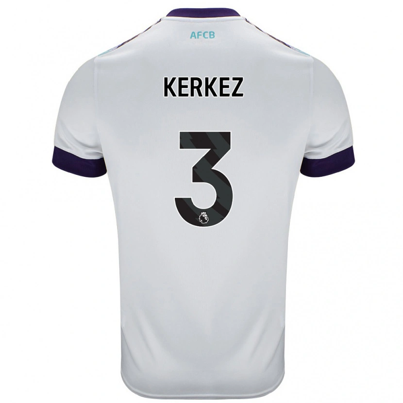 Danxen Kinder Milos Kerkez #3 Weiß Grün Lila Auswärtstrikot Trikot 2024/25 T-Shirt