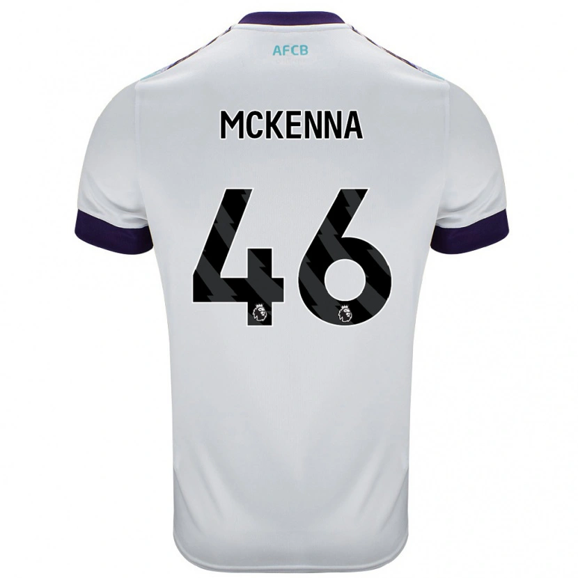 Danxen Kinder Callan Mckenna #46 Weiß Grün Lila Auswärtstrikot Trikot 2024/25 T-Shirt