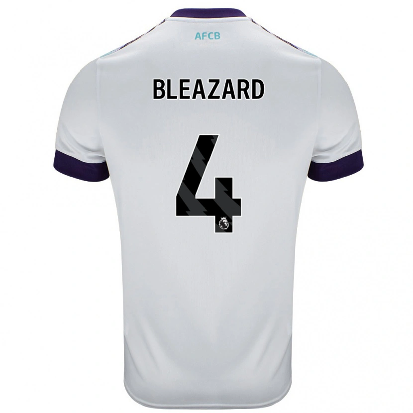 Danxen Kinder Helen Bleazard #4 Weiß Grün Lila Auswärtstrikot Trikot 2024/25 T-Shirt