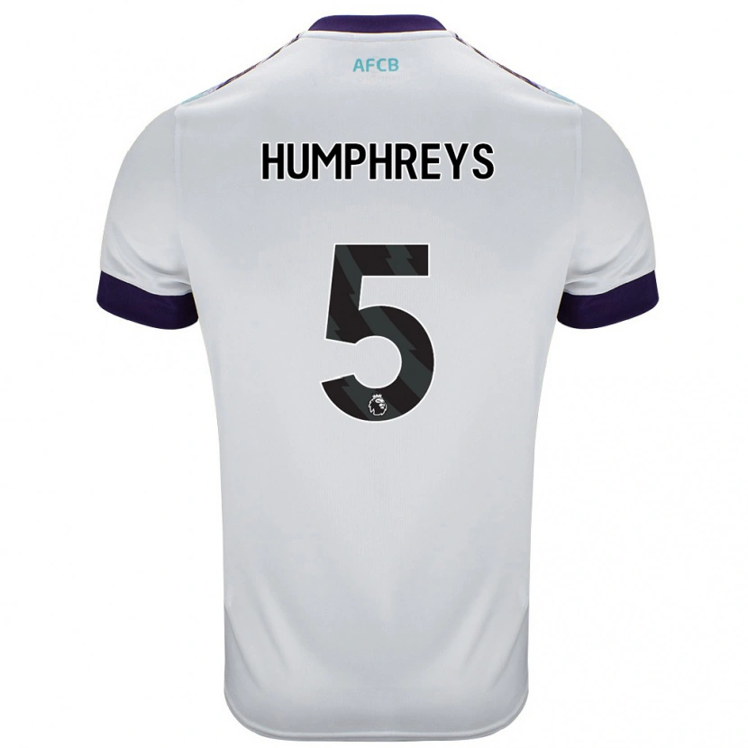 Danxen Kinder Holly Humphreys #5 Weiß Grün Lila Auswärtstrikot Trikot 2024/25 T-Shirt