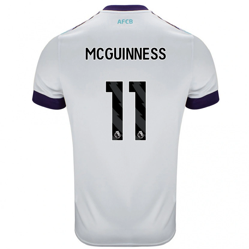 Danxen Kinder Gemma Mcguinness #11 Weiß Grün Lila Auswärtstrikot Trikot 2024/25 T-Shirt