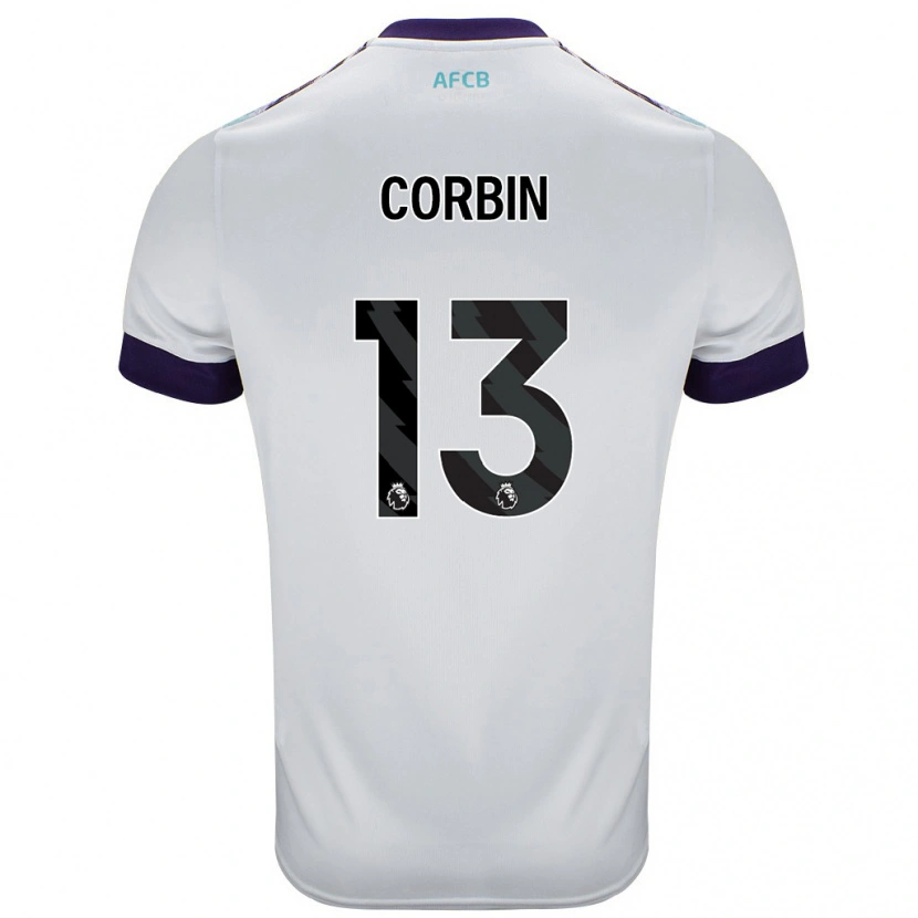 Danxen Kinder Helen Corbin #13 Weiß Grün Lila Auswärtstrikot Trikot 2024/25 T-Shirt