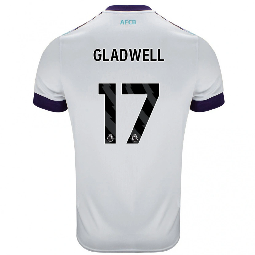 Danxen Kinder Molly Gladwell #17 Weiß Grün Lila Auswärtstrikot Trikot 2024/25 T-Shirt