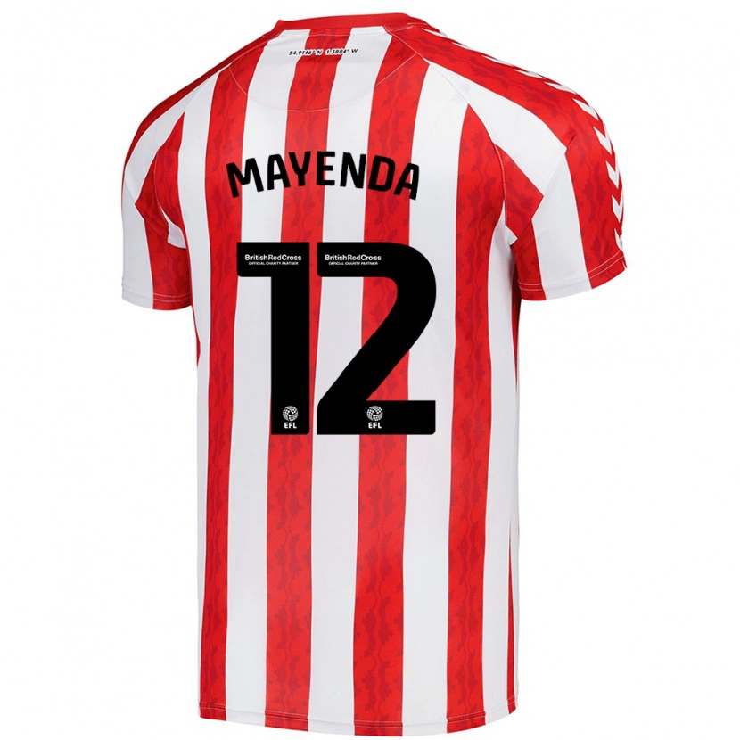 Danxen Herren Eliezer Mayenda #12 Rot Weiß Heimtrikot Trikot 2024/25 T-Shirt