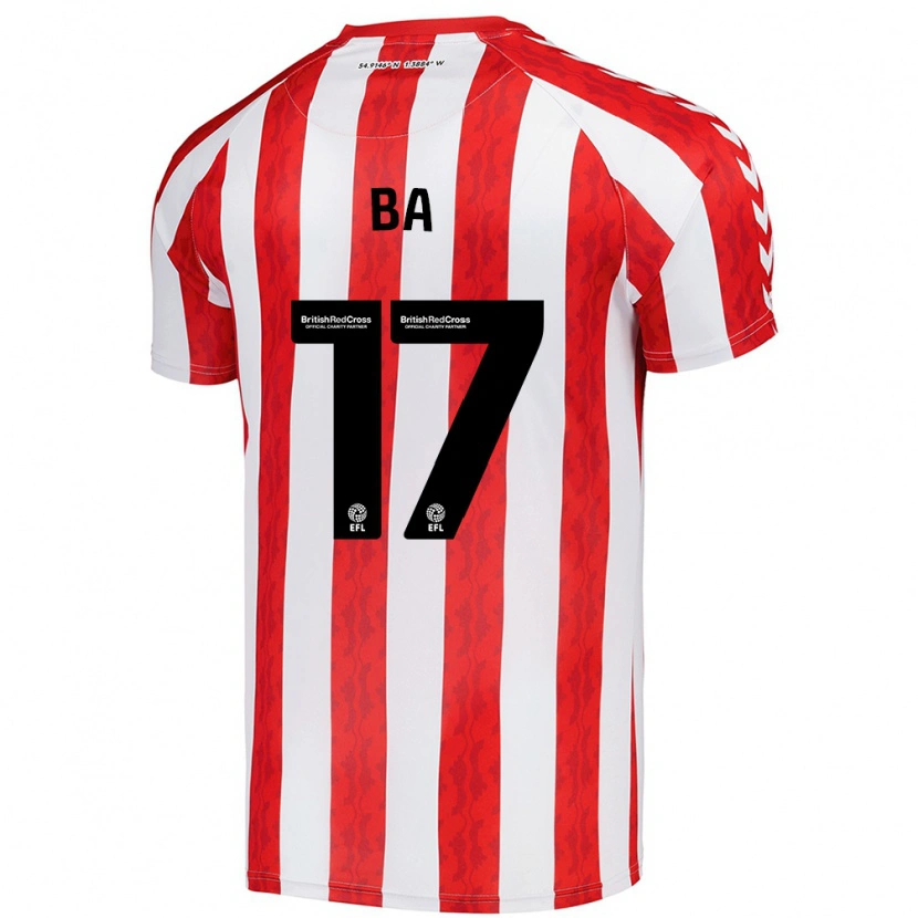 Danxen Herren Abdoullah Ba #17 Rot Weiß Heimtrikot Trikot 2024/25 T-Shirt