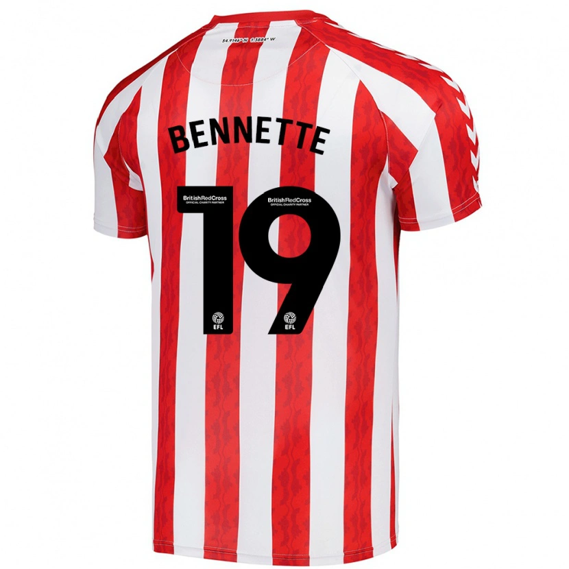 Danxen Herren Jewison Bennette #19 Rot Weiß Heimtrikot Trikot 2024/25 T-Shirt
