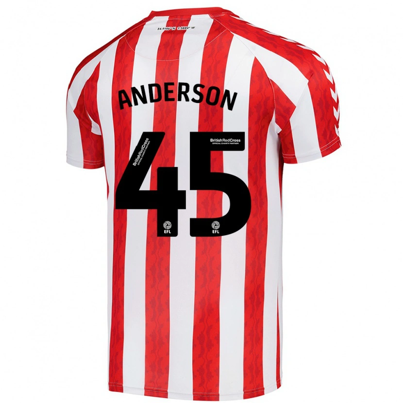 Danxen Herren Joe Anderson #45 Rot Weiß Heimtrikot Trikot 2024/25 T-Shirt