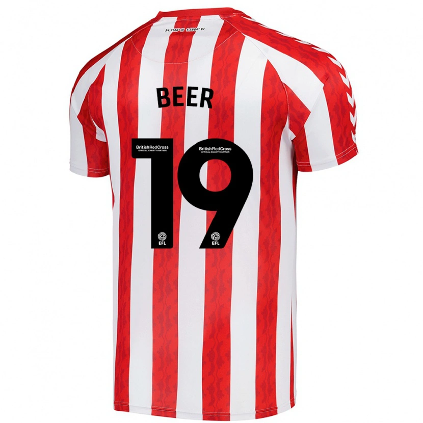 Danxen Herren Megan Beer #19 Rot Weiß Heimtrikot Trikot 2024/25 T-Shirt
