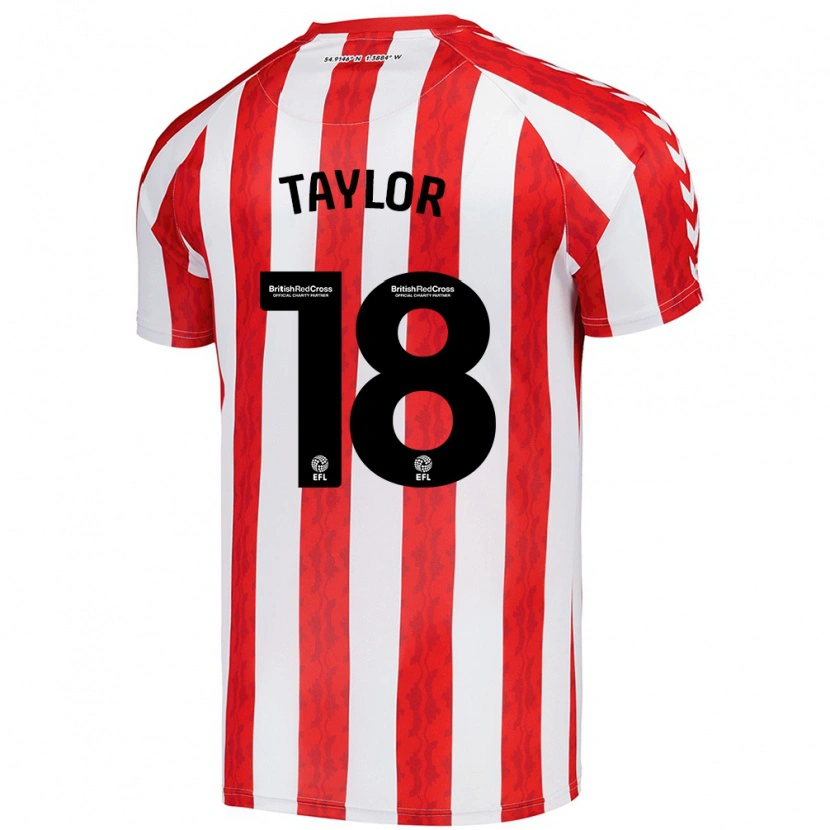 Danxen Herren Ellis Taylor #18 Rot Weiß Heimtrikot Trikot 2024/25 T-Shirt