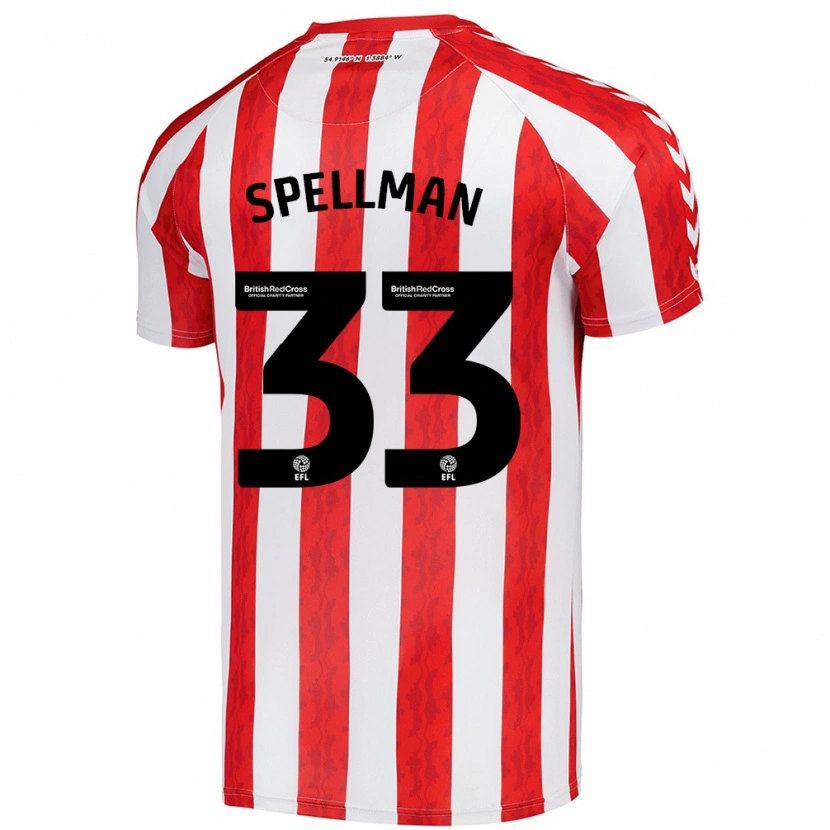 Danxen Herren Michael Spellman #33 Rot Weiß Heimtrikot Trikot 2024/25 T-Shirt
