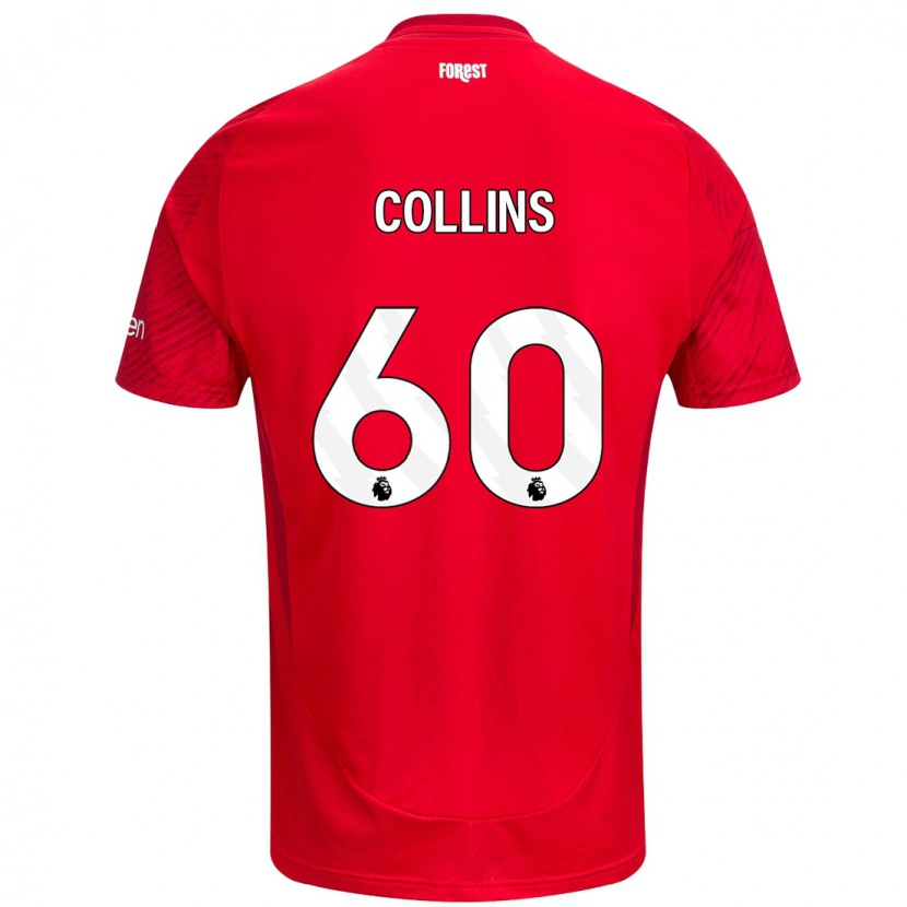 Danxen Herren Sam Collins #60 Rot Weiß Heimtrikot Trikot 2024/25 T-Shirt