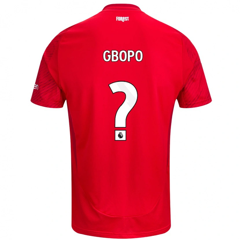 Danxen Herren Tony Gbopo #0 Rot Weiß Heimtrikot Trikot 2024/25 T-Shirt