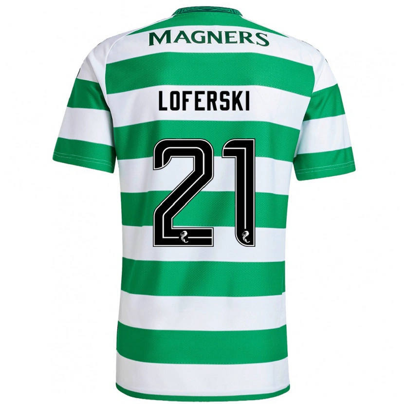 Danxen Herren Kit Loferski #21 Grün Weiß Heimtrikot Trikot 2024/25 T-Shirt