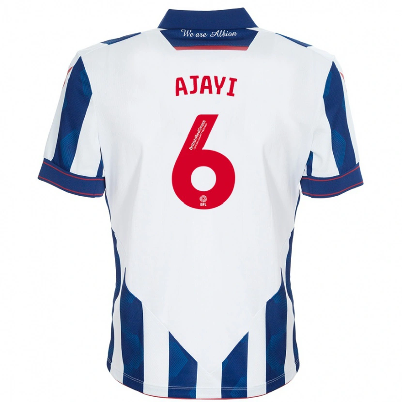 Danxen Herren Semi Ajayi #6 Weiß Dunkelblau Heimtrikot Trikot 2024/25 T-Shirt