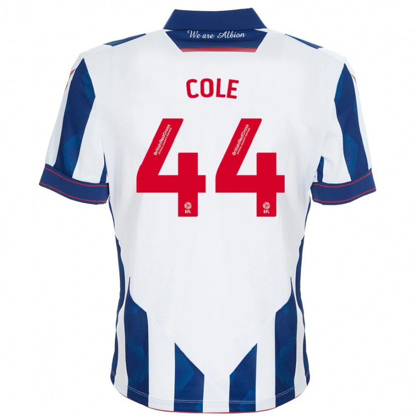 Danxen Herren Devante Cole #44 Weiß Dunkelblau Heimtrikot Trikot 2024/25 T-Shirt