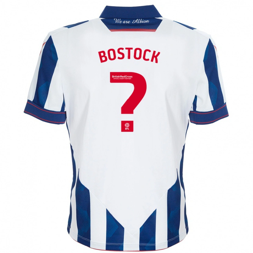 Danxen Herren Oliver Bostock #0 Weiß Dunkelblau Heimtrikot Trikot 2024/25 T-Shirt