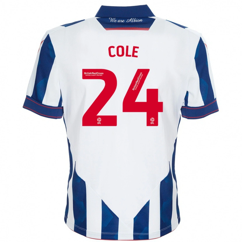 Danxen Herren Delphi Cole #24 Weiß Dunkelblau Heimtrikot Trikot 2024/25 T-Shirt
