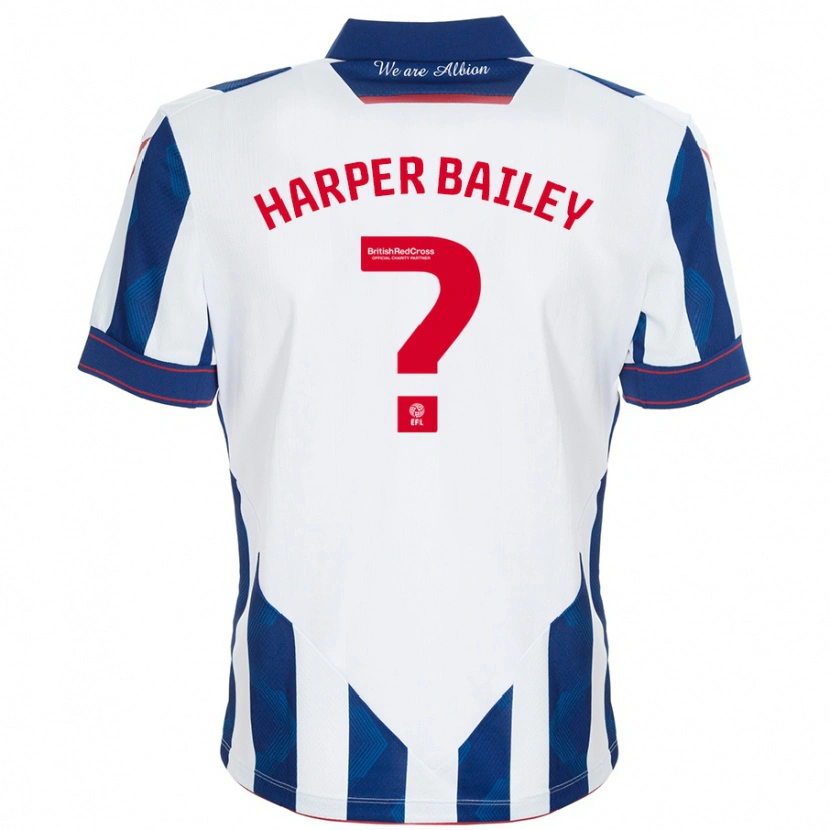 Danxen Herren Aaron Harper-Bailey #0 Weiß Dunkelblau Heimtrikot Trikot 2024/25 T-Shirt