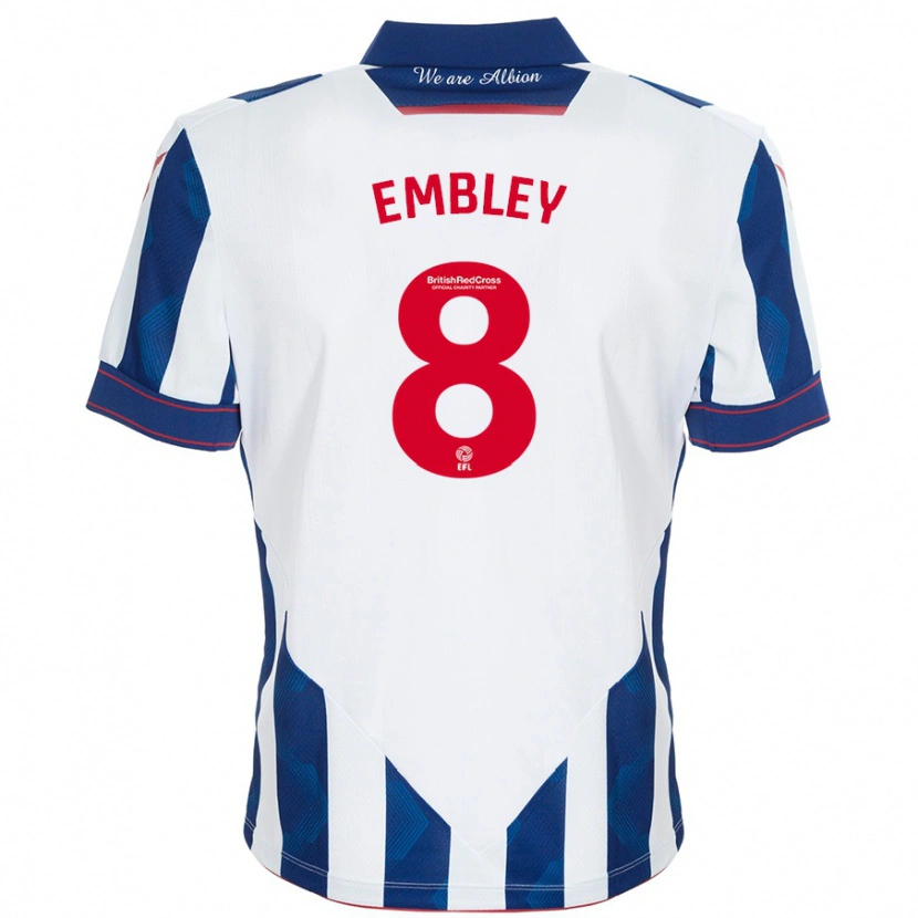 Danxen Herren Rosie Embley #8 Weiß Dunkelblau Heimtrikot Trikot 2024/25 T-Shirt