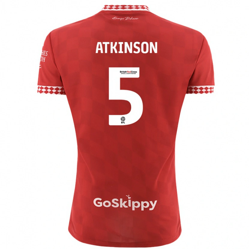 Danxen Herren Rob Atkinson #5 Rot Heimtrikot Trikot 2024/25 T-Shirt