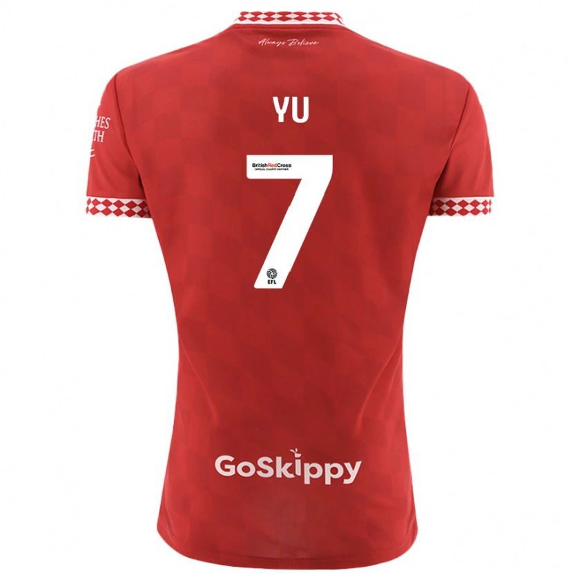 Danxen Herren Yu Hirakawa #7 Rot Heimtrikot Trikot 2024/25 T-Shirt