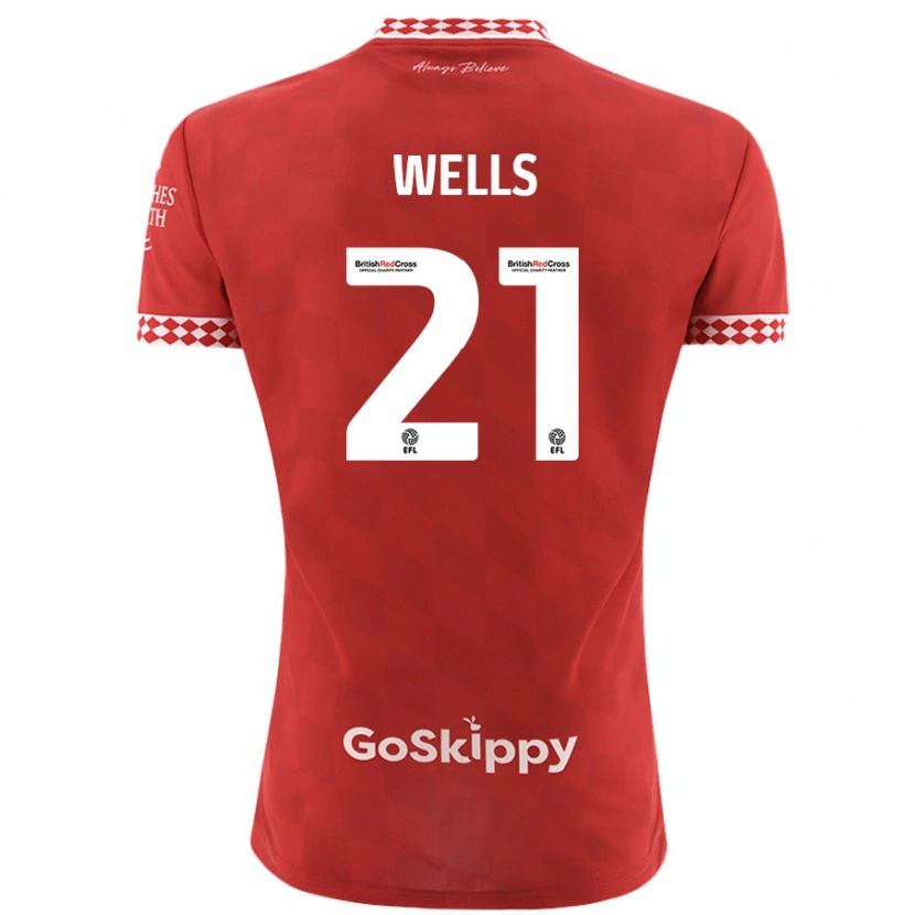 Danxen Herren Nahki Wells #21 Rot Heimtrikot Trikot 2024/25 T-Shirt