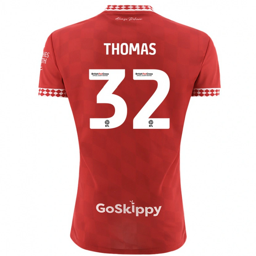 Danxen Herren Lewis Thomas #32 Rot Heimtrikot Trikot 2024/25 T-Shirt