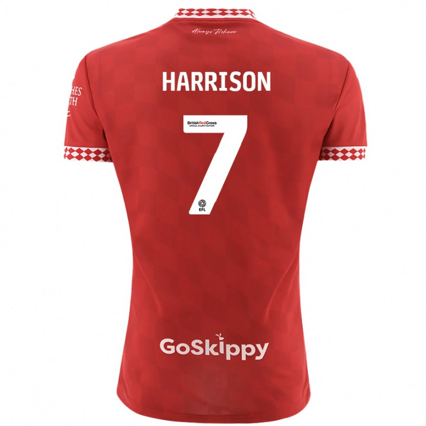 Danxen Herren Abi Harrison #7 Rot Heimtrikot Trikot 2024/25 T-Shirt