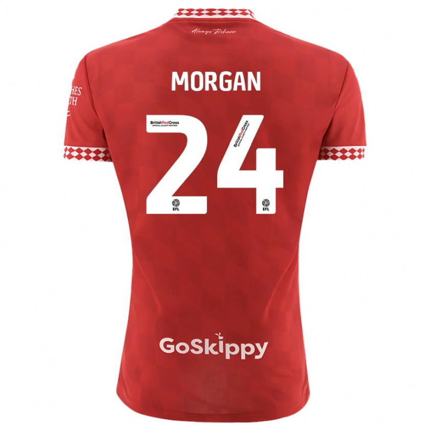 Danxen Herren Ffion Morgan #24 Rot Heimtrikot Trikot 2024/25 T-Shirt