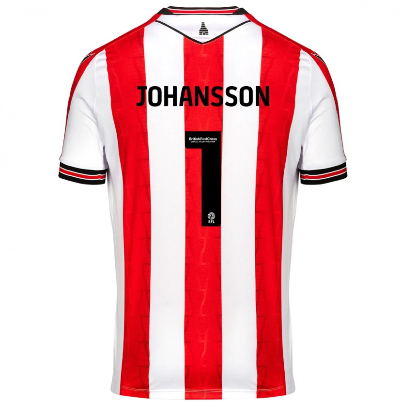 Danxen Herren Viktor Johansson #1 Rot Weiß Heimtrikot Trikot 2024/25 T-Shirt