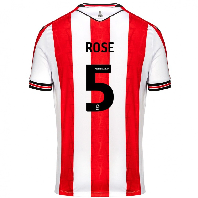 Danxen Herren Michael Rose #5 Rot Weiß Heimtrikot Trikot 2024/25 T-Shirt