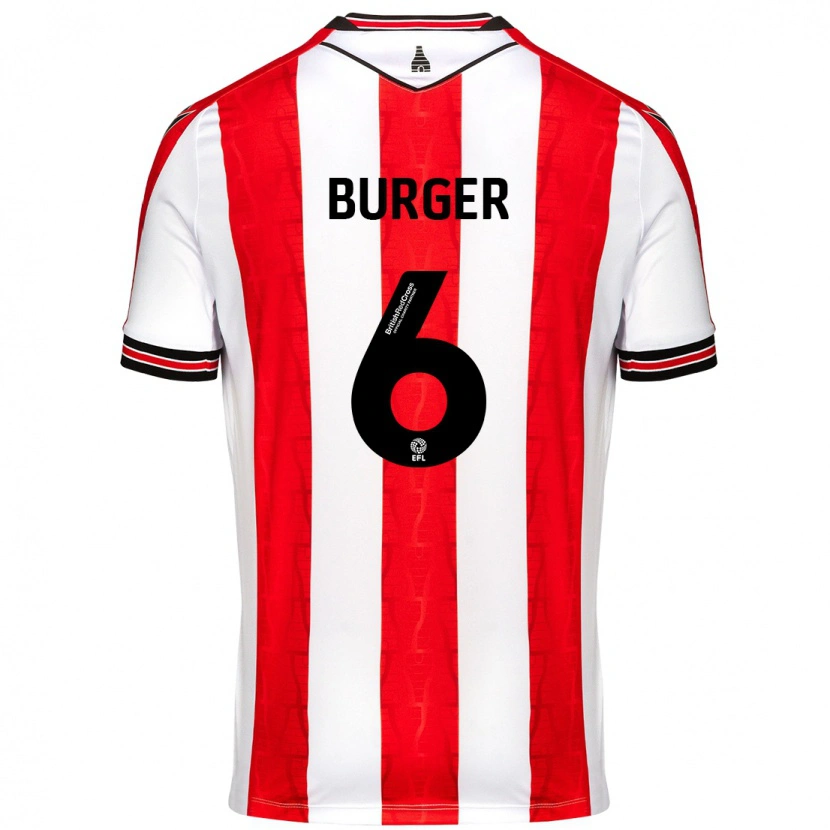 Danxen Herren Wouter Burger #6 Rot Weiß Heimtrikot Trikot 2024/25 T-Shirt