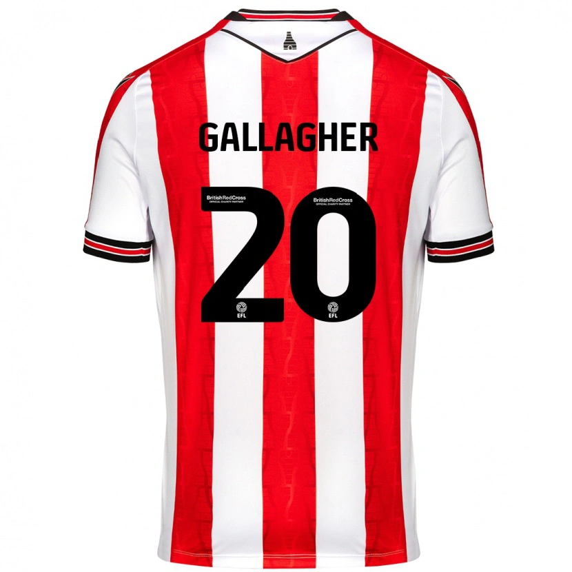 Danxen Herren Sam Gallagher #20 Rot Weiß Heimtrikot Trikot 2024/25 T-Shirt