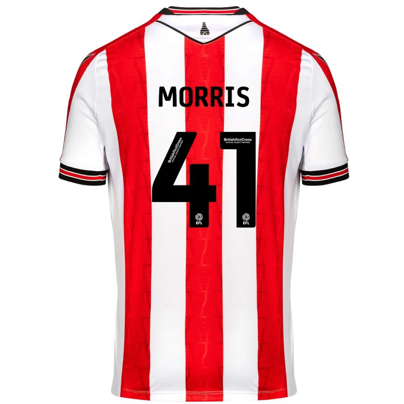 Danxen Herren Scott Morris #41 Rot Weiß Heimtrikot Trikot 2024/25 T-Shirt