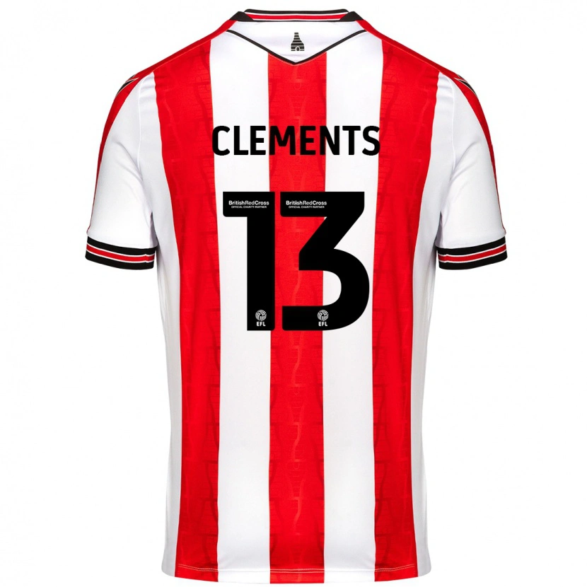 Danxen Herren Daisy Clements #13 Rot Weiß Heimtrikot Trikot 2024/25 T-Shirt