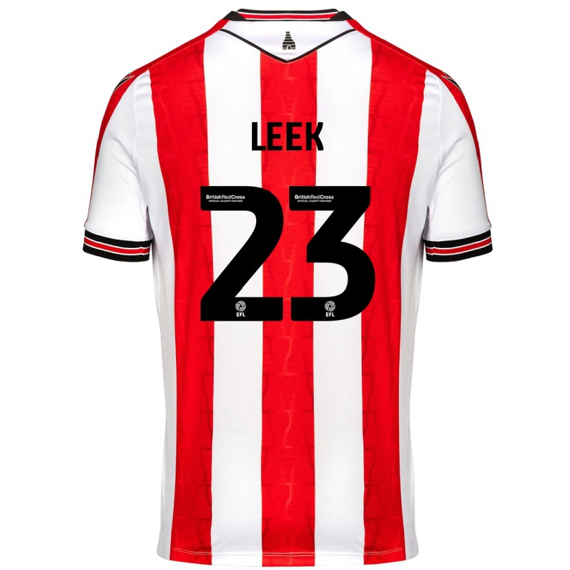 Danxen Herren Ellie Leek #23 Rot Weiß Heimtrikot Trikot 2024/25 T-Shirt