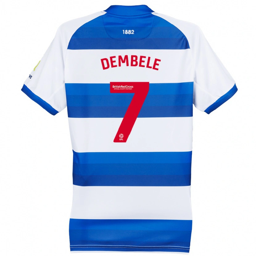 Danxen Herren Karamoko Dembélé #7 Weiß Blau Heimtrikot Trikot 2024/25 T-Shirt