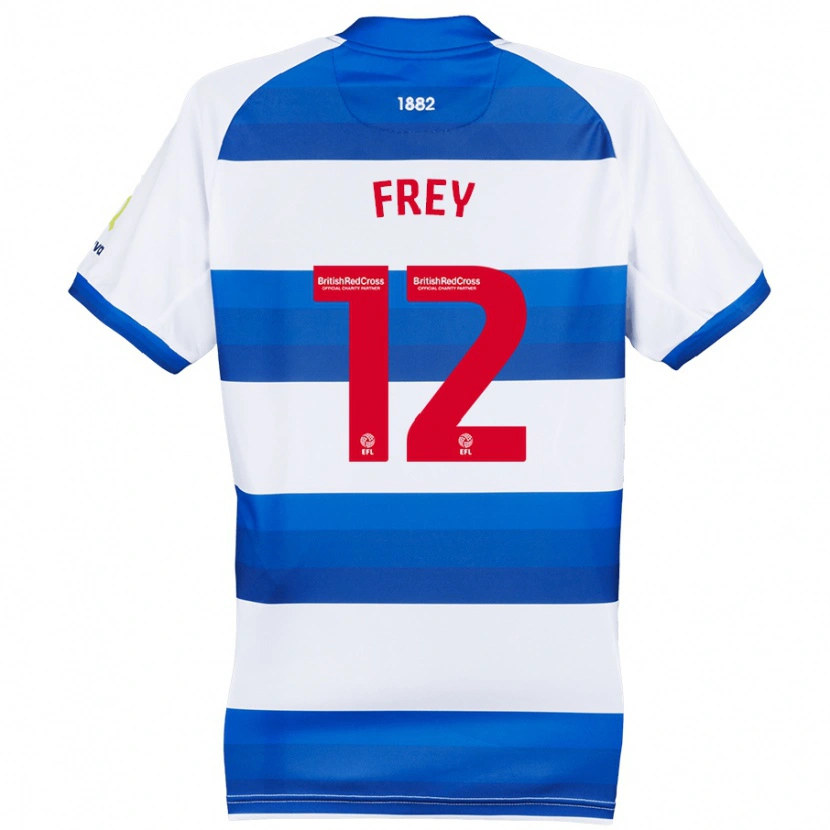 Danxen Herren Michael Frey #12 Weiß Blau Heimtrikot Trikot 2024/25 T-Shirt
