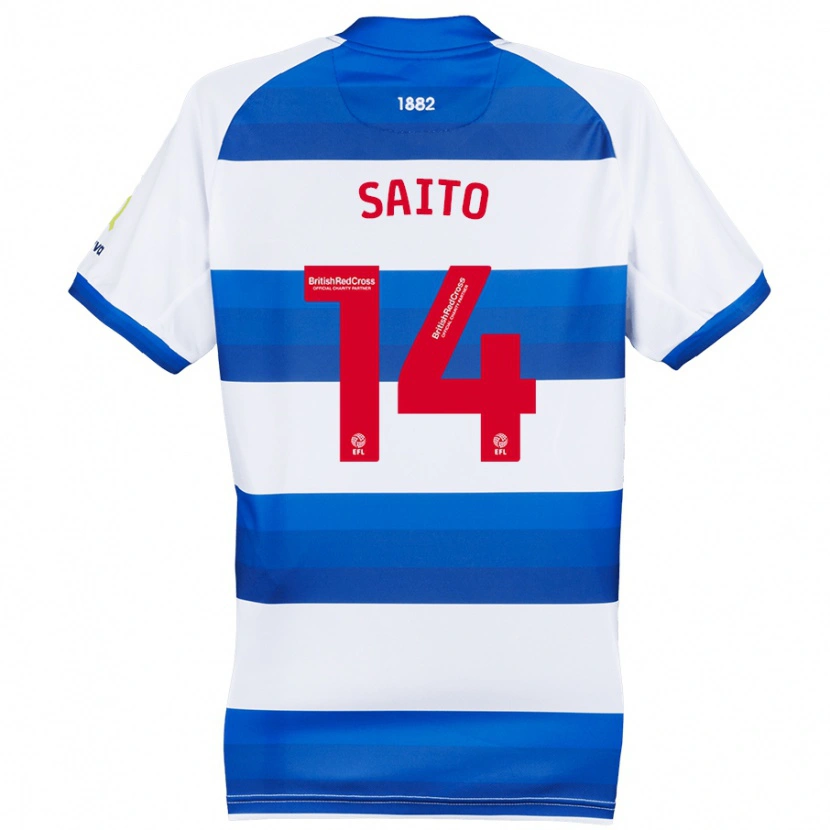 Danxen Herren Koki Saito #14 Weiß Blau Heimtrikot Trikot 2024/25 T-Shirt