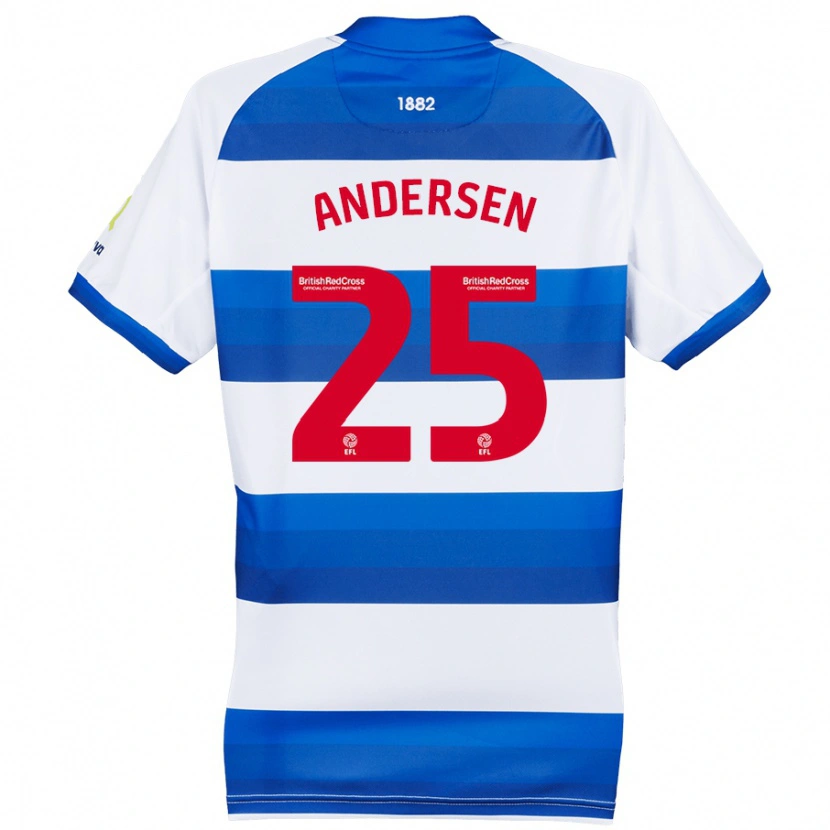 Danxen Herren Lucas Andersen #25 Weiß Blau Heimtrikot Trikot 2024/25 T-Shirt