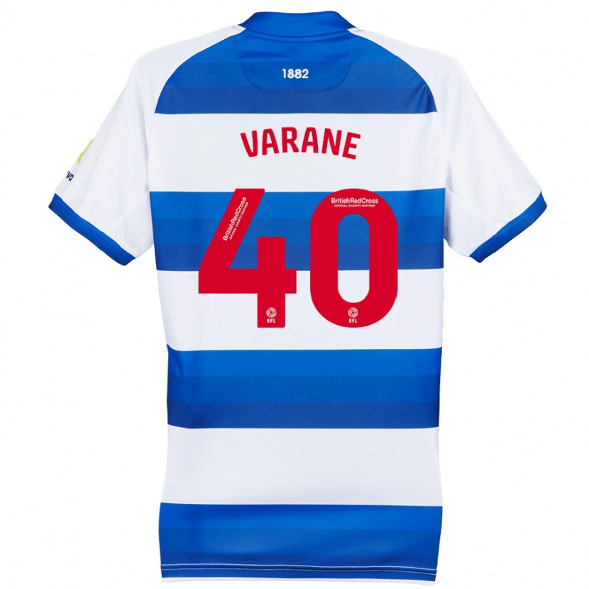 Danxen Herren Jonathan Varane #40 Weiß Blau Heimtrikot Trikot 2024/25 T-Shirt